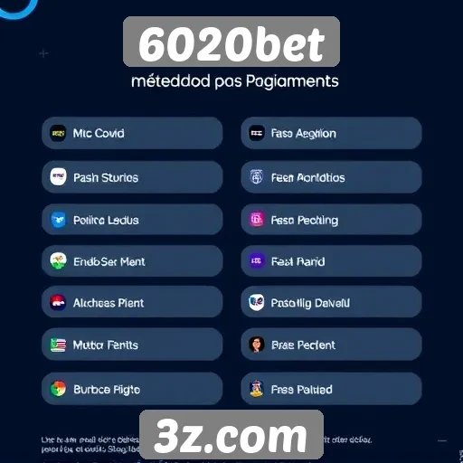 Métodos de pagamento disponíveis na 6020bet